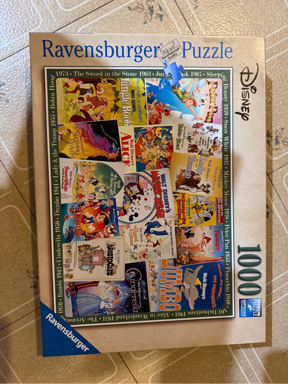 Ravensburger Disney Classic Posters Puzzle - White, Blue, Yellow, Red